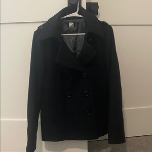 J. Crew Classic Black Pea Coat